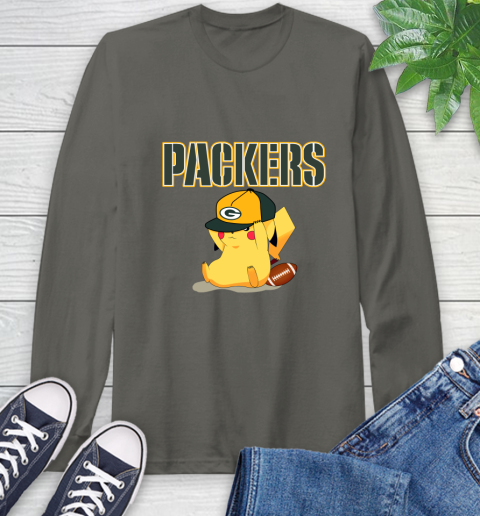 NFL Pikachu Football Sports Green Bay Packers Long Sleeve T-Shirt 8