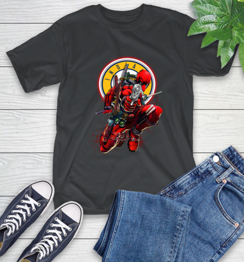 NBA Deadpool Marvel Comics Sports Basketball Indiana Pacers T-Shirt 2