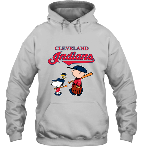 Cleveland Indians Let's Play Baseball Together Snoopy MLB Hoodie