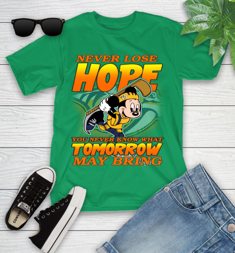 Nashville Predators NHL Hockey ootball Mickey Disney Never Lose Hope Youth T-Shirt 8