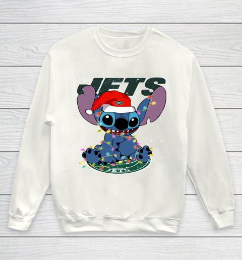 New York Jets NFL Football noel stitch Christmas Youth Sweatshirt
