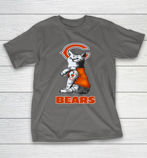 NFL Football My Cat Loves Chicago Bears T-Shirt 8