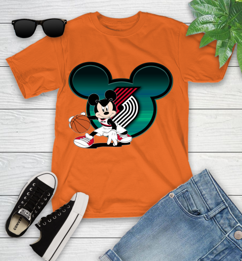 NBA Portland Trail Blazers Mickey Mouse Disney Basketball Youth T-Shirt 7