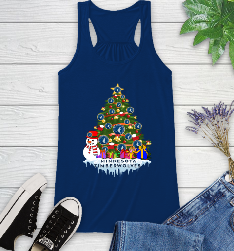 Minnesota Timberwolves Merry Christmas NBA Basketball Sports Racerback Tank 9