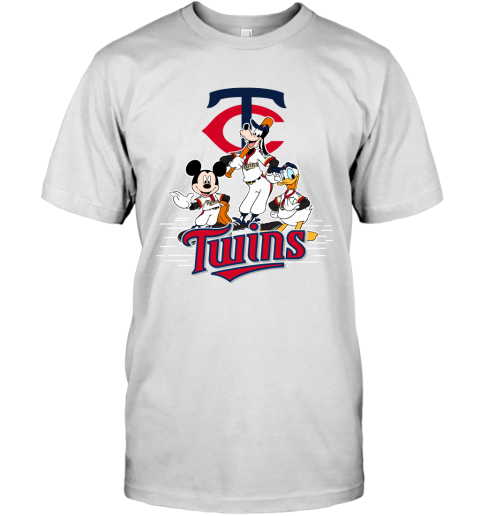 MLB Minnesota Twins Mickey Mouse Donald Duck Goofy Baseball T Shirt