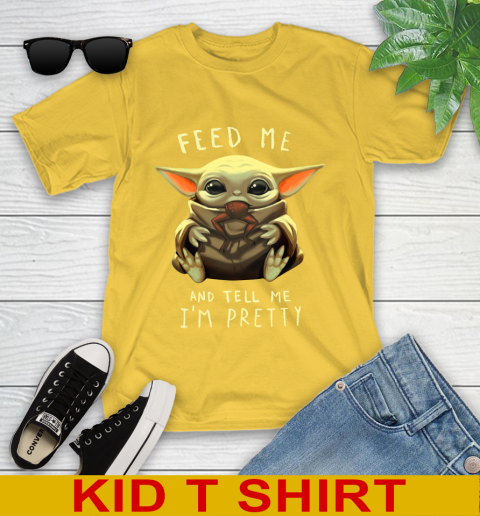 Feed Me And Tell Me I'm Pretty Baby Yoda Star Wars Shirts Youth T-Shirt 9