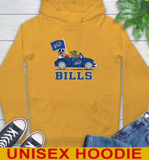 NFL Football Buffalo Bills Darth Vader Baby Yoda Driving Star Wars Shirt Hoodie 3