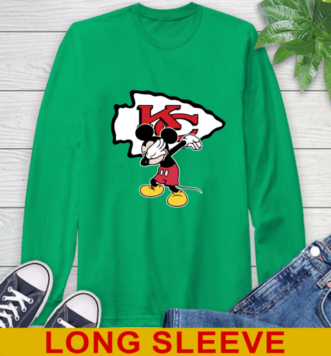 Kansas City Chiefs NFL Football Dabbing Mickey Disney Sports Long Sleeve T-Shirt 7