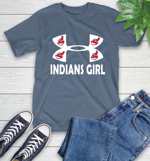 MLB Cleveland Indians Under Armour Baseball Sports T-Shirt 8