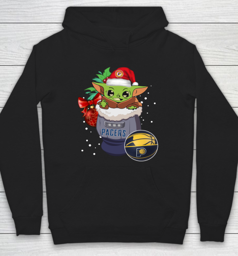 Indiana Pacers Christmas Baby Yoda Star Wars Funny Happy NBA Hoodie 2