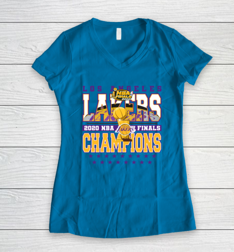 LA Lakers 2020 NBA Finals Champions Women's V-Neck T-Shirt 4