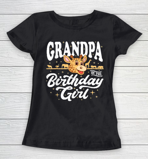 Grandpa Funny Gift Apparel  Grandpa Birthday Crew Jungle Safari Animals Women's T-Shirt