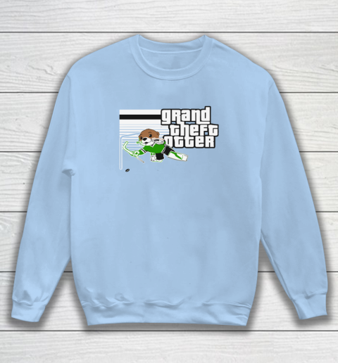 Jake Oettinger Grand Theft Otter Dallas Hockey Sweatshirt 4