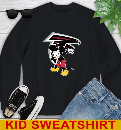 Atlanta Falcons NFL Football Dabbing Mickey Disney Sports Youth Sweatshirt 2
