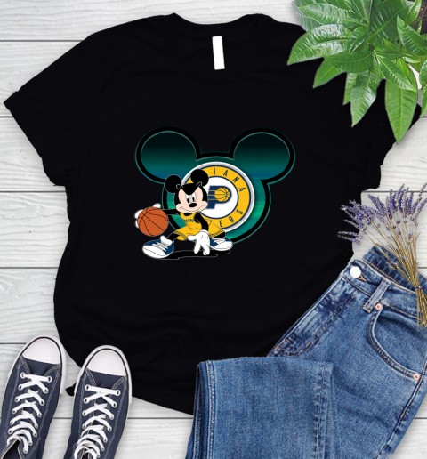 NBA Indiana Pacers Mickey Mouse Disney Basketball Women's T-Shirt 2