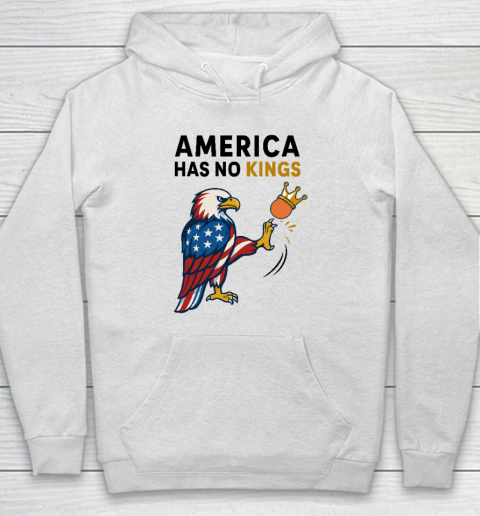 America Has No Kings Eagle Kick Orange Anti Trump Hoodie