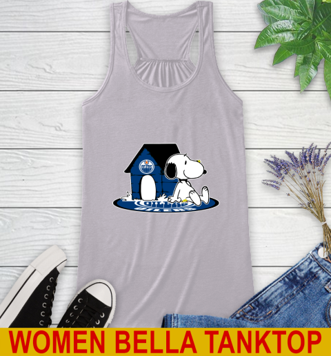 NHL Hockey Edmonton Oilers Snoopy The Peanuts Movie Shirt Racerback Tank 5