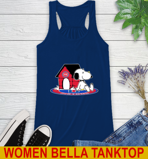 NBA Basketball Detroit Pistons Snoopy The Peanuts Movie Shirt Racerback Tank 9