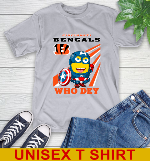 NFL Football Cincinnati Bengals Captain America Marvel Avengers Minion Shirt T-Shirt 5