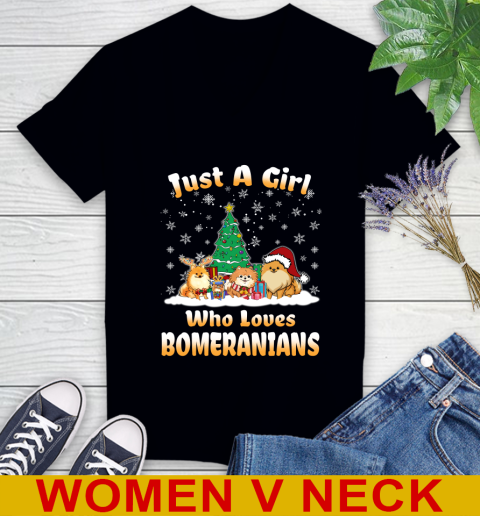 Christmas Just a girl who love pomeranians dog pet lover 73