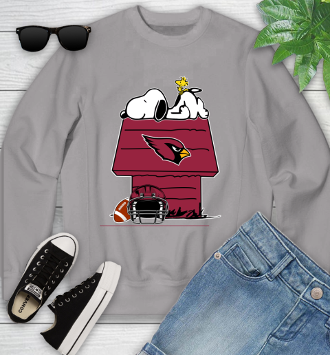 Arizona Cardinals NFL Football Snoopy Woodstock The Peanuts Movie Youth Sweatshirt 4