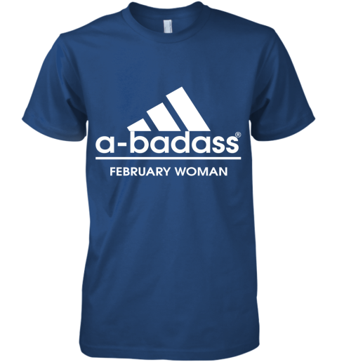 A Badass February Woman Are Born In March Premium Men's T-Shirt