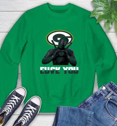NHL Green Bay Packers Deadpool Love You Fuck You Football Sports Sweatshirt 7