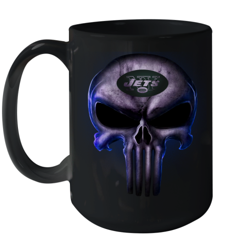 New York Jets NFL Football Punisher Skull Sports Ceramic Mug 15oz