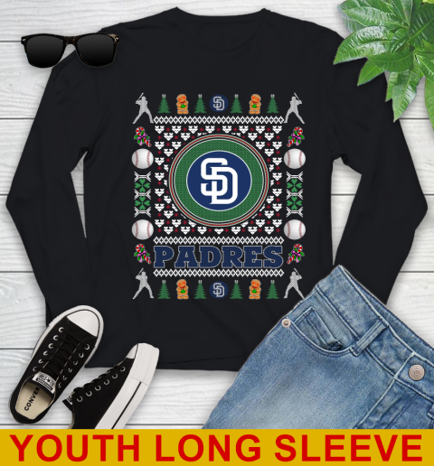 San Diego Padres Merry Christmas MLB Baseball Loyal Fan Youth Long Sleeve