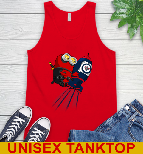 NHL Hockey Winnipeg Jets Deadpool Minion Marvel Shirt Tank Top 5