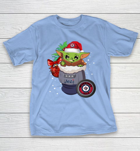 Winnipeg Jets Christmas Baby Yoda Star Wars Funny Happy NHL T-Shirt 11