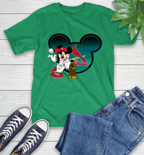 MLB St.Louis Cardinals The Commissioner's Trophy Mickey Mouse Disney T-Shirt 7