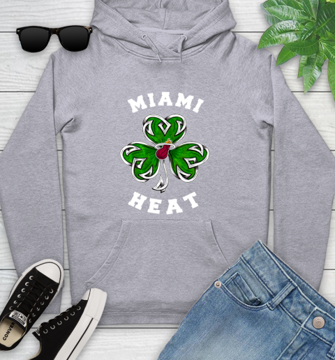 NBA Miami Heat Three Leaf Clover St Patrick's Day Basketball Sports Youth Hoodie 6