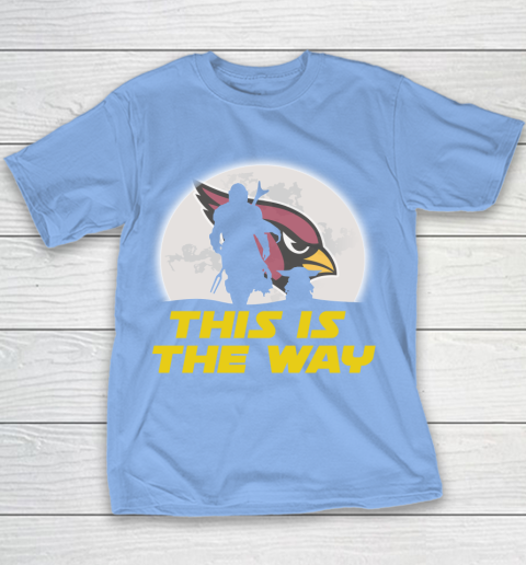 Arizona Cardinals NFL Football Star Wars Yoda And Mandalorian This Is The Way Youth T-Shirt 8
