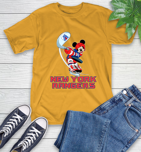 NHL Hockey New York Rangers Cheerful Mickey Mouse Shirt T-Shirt 3