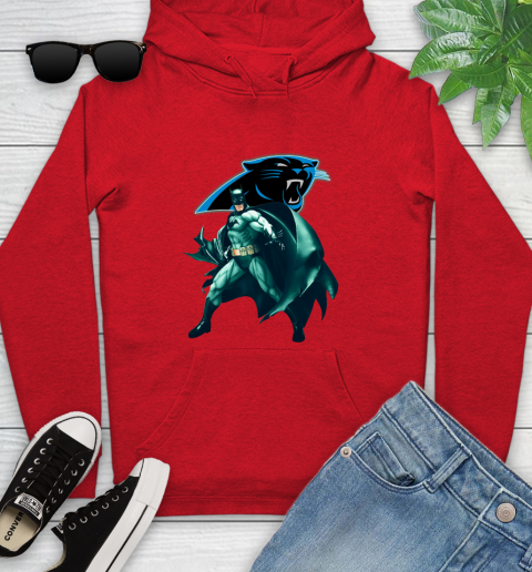 NFL Batman Football Sports Carolina Panthers Youth Hoodie 11