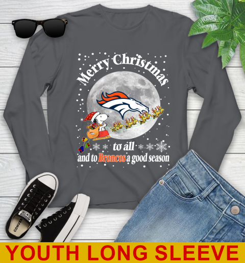 Denver Broncos Merry Christmas To All And To Broncos A Good Season NFL Football Sports Youth Long Sleeve 9