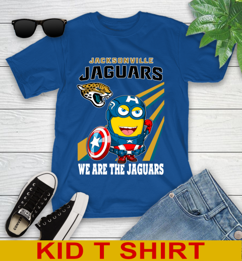 NFL Football Jacksonville Jaguars Captain America Marvel Avengers Minion Shirt Youth T-Shirt 10