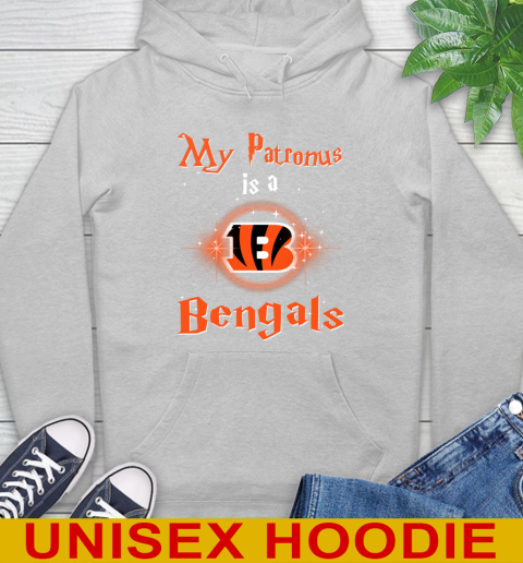 NFL Football Harry Potter My Patronus Is A Cincinnati Bengals Hoodie 6