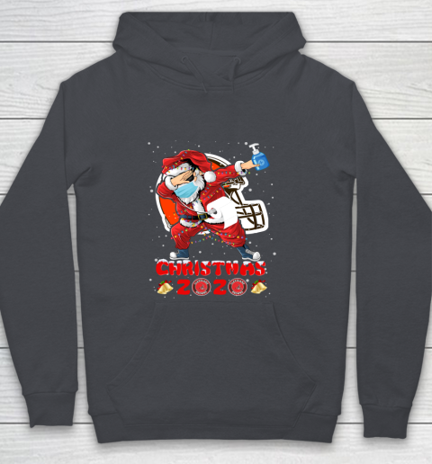 Cleveland Browns Funny Santa Claus Dabbing Christmas 2020 NFL Youth Hoodie 5