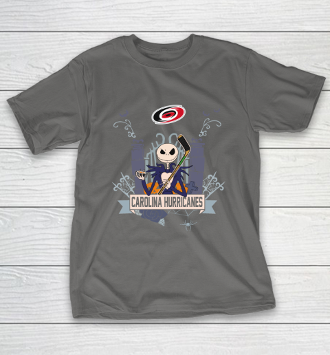NHL Carolina Hurricanes Hockey Jack Skellington Halloween T-Shirt 8