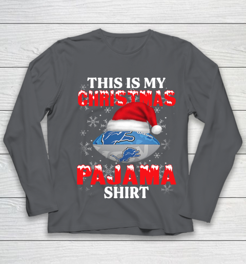 Detroit Lions This Is My Christmas Pajama Shirt NFL Youth Long Sleeve 6