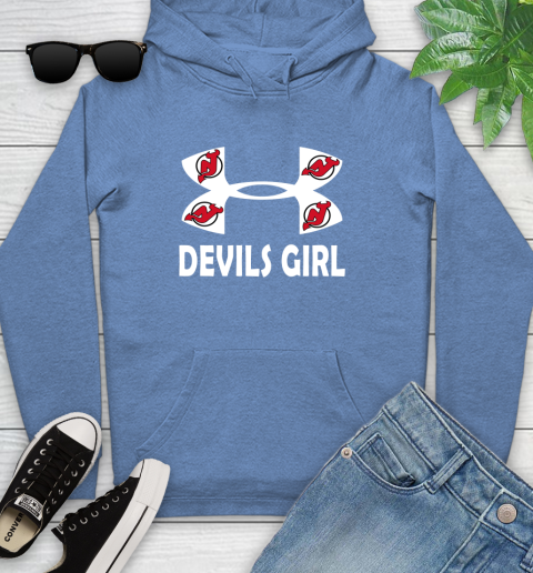 NHL New Jersey Devils Girl Under Armour Hockey Sports Youth Hoodie 13