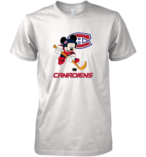 NHL Hockey Mickey Mouse Team Montrel Canadiens Premium Men's T-Shirt