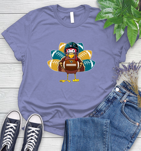 Jacksonville Jaguars Turkey Thanksgiving Day Women's T-Shirt 11