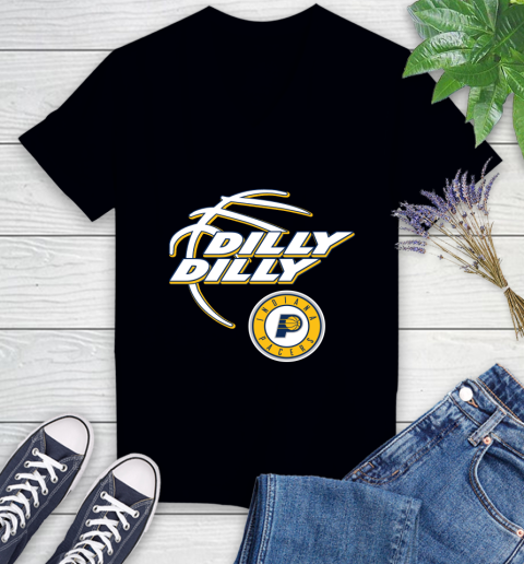 NBA Indiana Pacers Dilly Dilly Basketball Sports Women's V-Neck T-Shirt 2