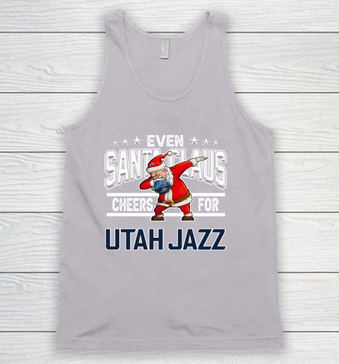 Utah Jazz Even Santa Claus Cheers For Christmas NBA Tank Top 3
