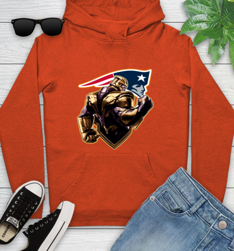 NFL Thanos Avengers Endgame Football Sports New England Patriots Youth Hoodie 5