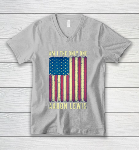 Aaron Lewis Am I The Only One America Flag V-Neck T-Shirt 3