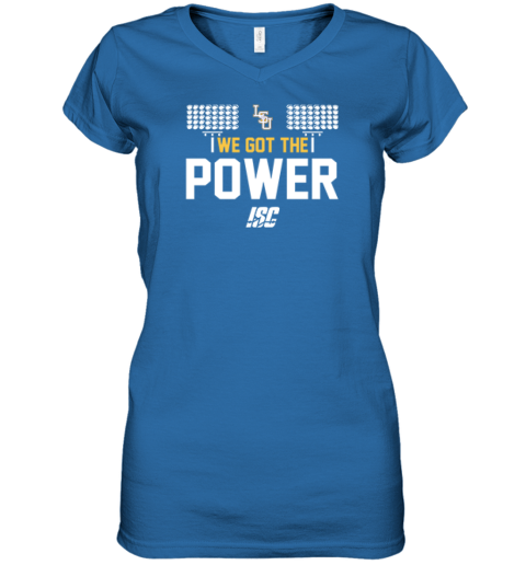 3qll lsu tigers baseball we got the power premium women v neck t shirt 39 front royal